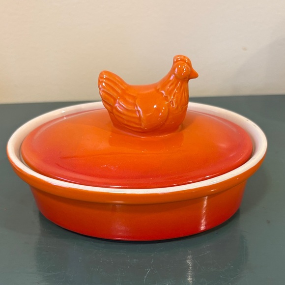 SwissPro Other - SwissPro Orange Ramekin Mini Chicken Lidded Casserole Dish.